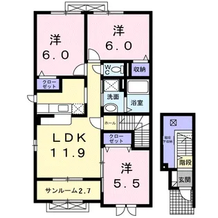 デイジーC【2階】の間取り