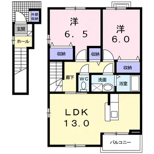 プルミエ・アムールⅢ【2階】の間取り