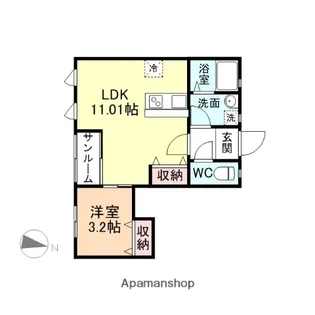 NCOLOR.F【2階】の間取り