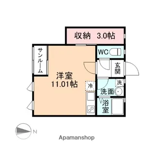 NCOLOR.F【203号室】の間取り