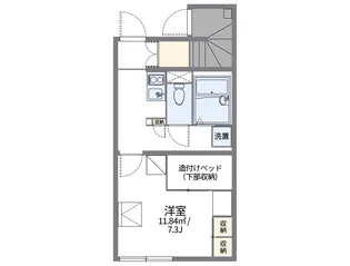 レオパレスエンジェル【101号室】の間取り