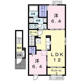ドムス・ウィスタリアⅢ【2階】の間取り