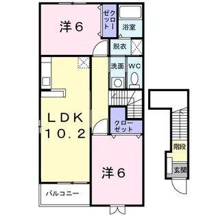 ハルトリーゲルC【2階】の間取り