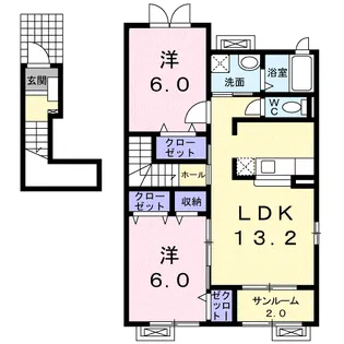 フェリーチェA【2階】の間取り