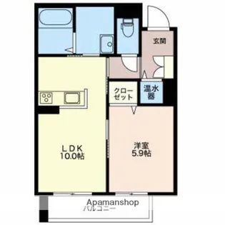 ソサイティー鵯島【1階】の間取り