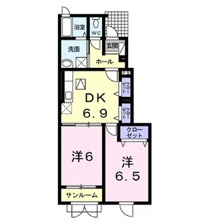 カトルセゾンA【1階】の間取り