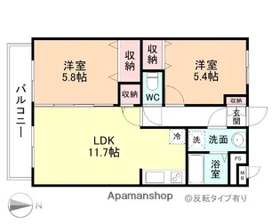 プランドール柳原【3階】の間取り