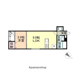 WHITE SQUARE(綾田町)【1階】の間取り