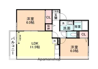 グリーン パティオ【A201号室】の間取り