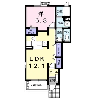 グリーンフィールドD【1階】の間取り
