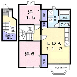 メゾン アヴェニールA【2階】の間取り