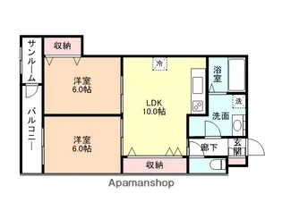 アメニクス【107号室】の間取り