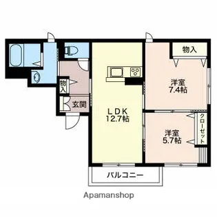 サンタプレイスM【1階】の間取り
