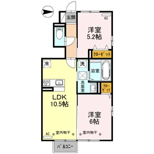 リッシュモアⅡ B棟【1階】の間取り