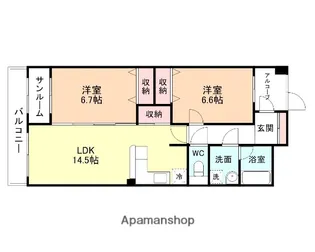 さくらいマンション立野【307号室】の間取り