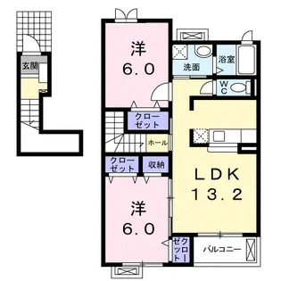 ボヌールカメリアB【2階】の間取り