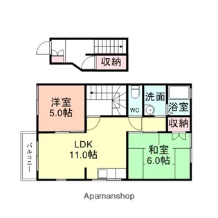 サニースポットA棟・B棟【A202号室】の間取り