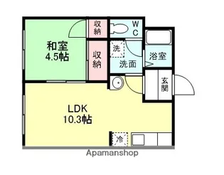 コーポヴァロン【2-D号室】の間取り