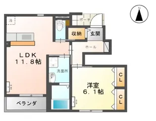 マロン・フローラ【1階】の間取り