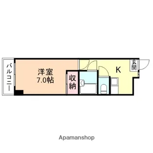 スカイブルーA棟【1階】の間取り