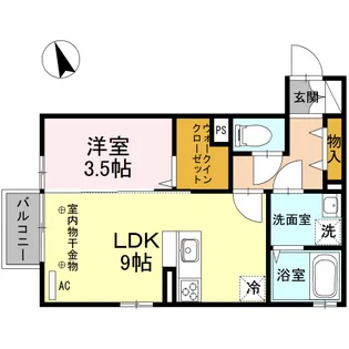 DーROOMひよどり【2階】の間取り