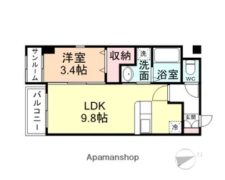 カナルパークコートⅣ【3階】の間取り