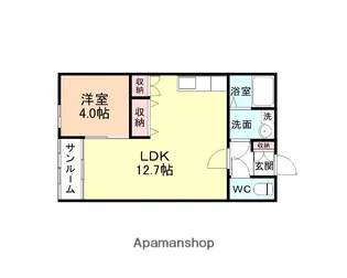 キャトルセゾンA棟【2階】の間取り