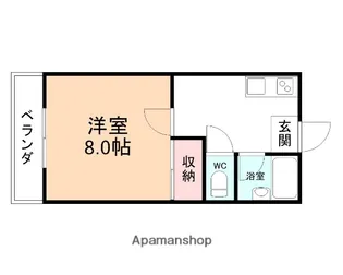 ベルビューポワソン【102号室】の間取り