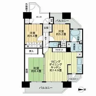 サーパス大泉東【11階】の間取り