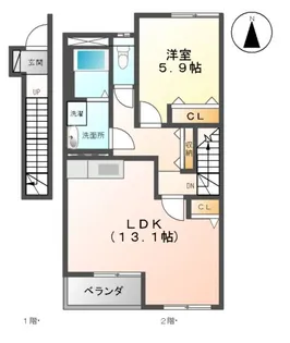 メイプルハウス藤ノ木【2階】の間取り