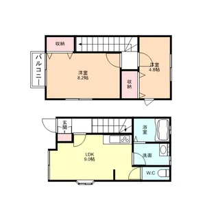 シャンテ北代【1階】の間取り