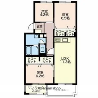 BEL AVENIR AKIYOSHI【2階】の間取り