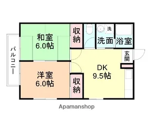 コーポはせがわ A棟・B棟・C棟【B201号室】の間取り