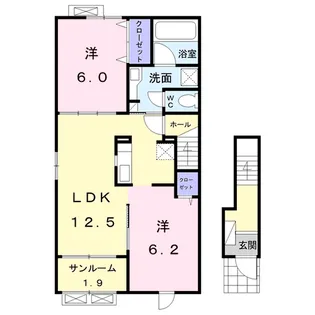 アールスメールⅡ【2階】の間取り