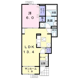 ソレイユ町村【1階】の間取り