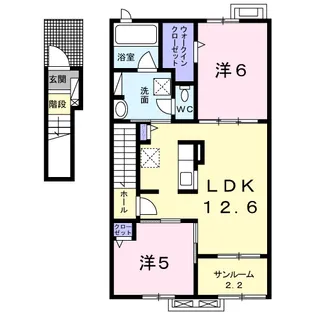 ロハス Ⅳ【2階】の間取り