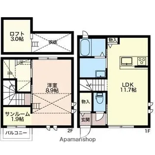 リラフォートふなはしA【107号室】の間取り