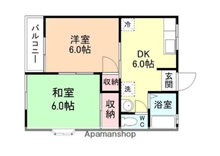 ソルシェK A棟【101号室】の間取り