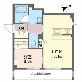 ヴェルデ磯部【2階】の間取り