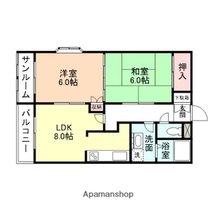 ウェルネスハイツ堀【1階】の間取り