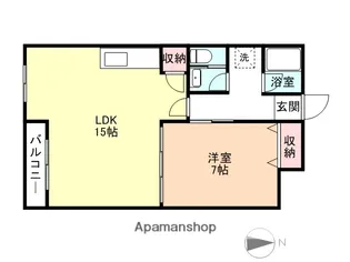ベルフルール【202号室】の間取り