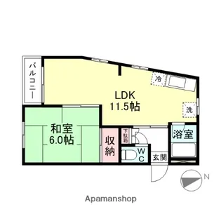 グリーンハイムユー&ユー【1階】の間取り