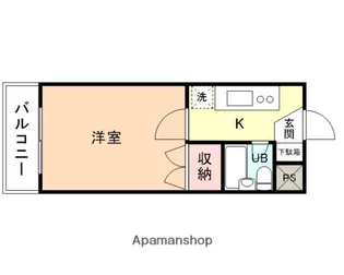 パープルハイム【302号室】の間取り