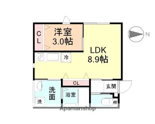 シリウス中島【2階】の間取り