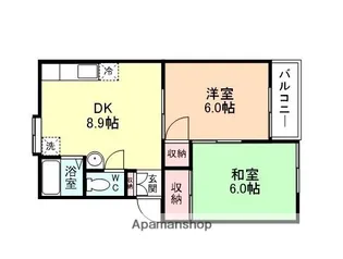 コーポマウントビュー A【205号室】の間取り