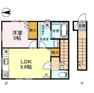 メルクール滑川駅南【2階】の間取り