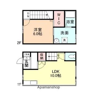ハウスゲート上野新町【106号室】の間取り