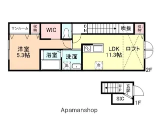 THE MAMS 07【2階】の間取り