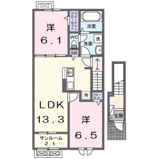 ヘリテージT【2階】の間取り