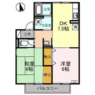 セジュール渡辺【2階】の間取り